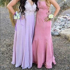 Rose pink prom dress NEW